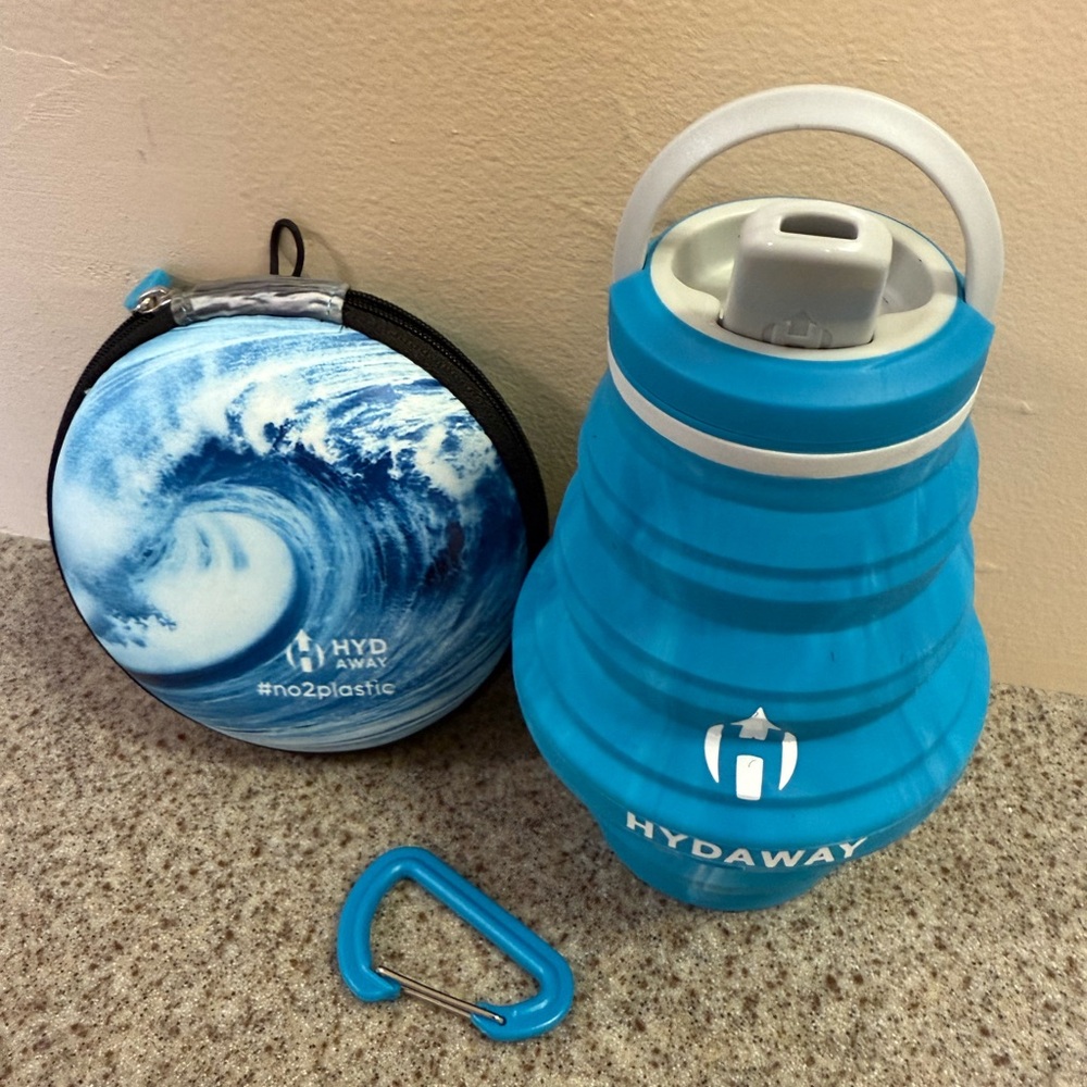 Blue Collapsible Water Bottle - Picture 3 of 11
